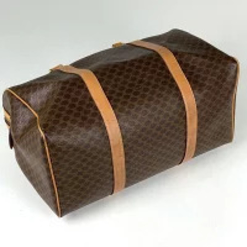Celine business handbag Boston travel canvas brown Macadam bag Brown